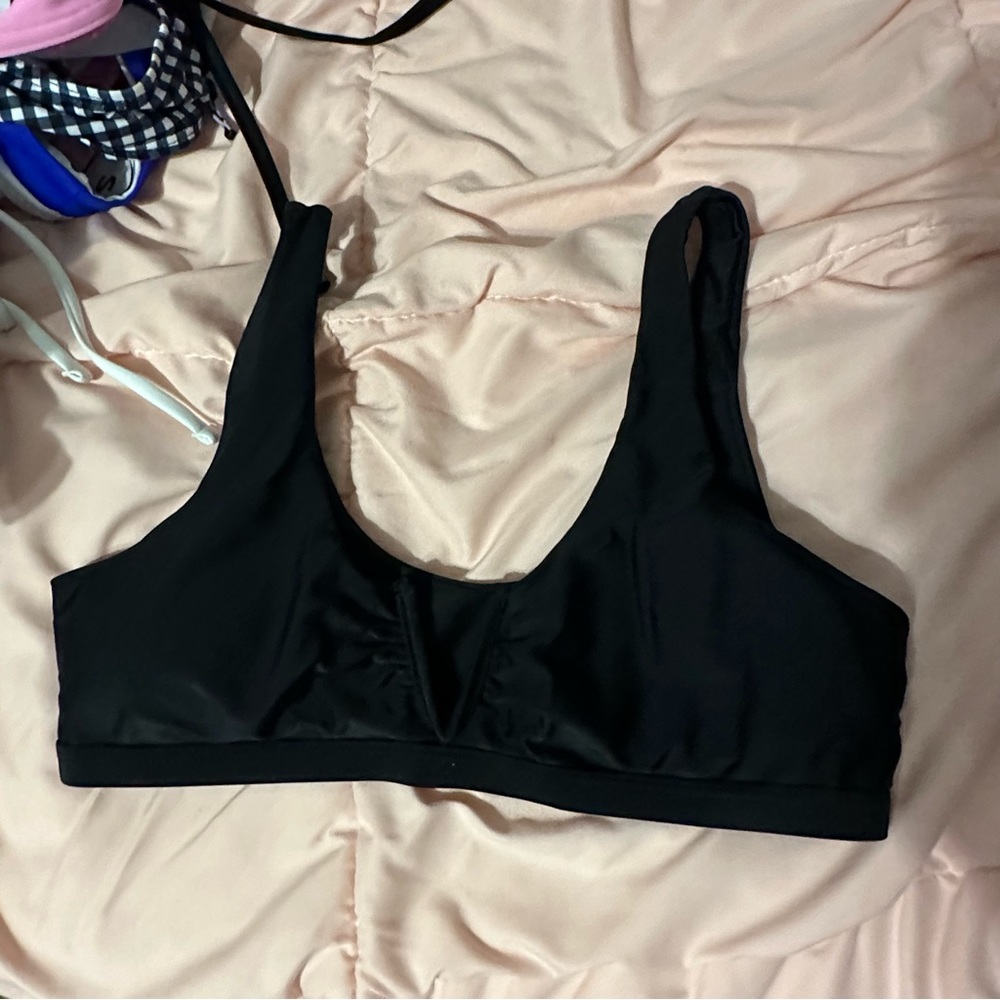 black swim top — small